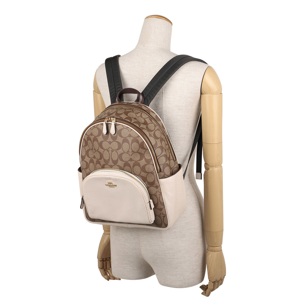 Coach Signature Rucksack Brown White - Picture 6 of 9